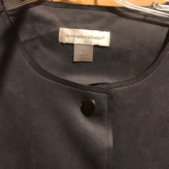 Christopher & Banks Gray Blazer - Picture 4 of 6